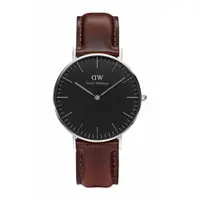 在飛比找PChome24h購物優惠-DW Daniel Wellington 經典深咖啡皮革腕錶