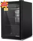 70L Bar Fridge Mini Refrigerator - Portable Wine Cooler for Home, Office - Black