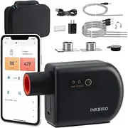 INKBIRD Wi-Fi Bluetooth BBQ Temperature Controller ISC-027BW, Automatic Smoker Fan Controller, Grill Thermometer with 4 Probes for Big Green Egg, Kamado Joe, Primo, Vision Grill, Akorn Kamado