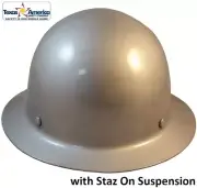 MSA Skullgard Full Brim Hard Hat With STAZ ON Suspension - Silver