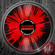 PAIR of DJ Turntable Slipmats 12 inch - NFR RED SPLATTER VINYL SLIPMATS