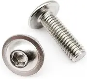 M3 M4 M5 M6 M8 M10 304 A2 Stainless Steel Hex Hexagon Socket Round Button Head with Washer Collar Bolt Screw (Color : 40mm, Size : 10pcs M5)