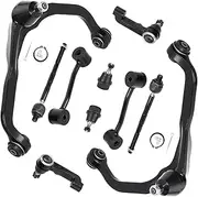 10pcs Front Upper Control Arm fit for Dodge Nitro 2007-2011 Jeep Liberty 2008-2012 Suspension Kit with Ball Joint Tie Rod Ends Stabilizer Sway Bar End Link