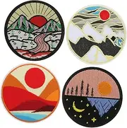 DOITOOL 4pcs Embroidery Patches for Clothing Repair and Decoration Vivid Sewing Applique for Bags Hats and Shoes Durable and Skin Friendly Cloth Repair Patches