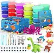 36 Colors Air Dry Clay Kit for Kids, Magic Modeling Clay Ultra Light Clay