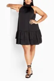CITY CHIC Halter Lylah Dress Black Plus Size Medium/18 NWT [RRP $139.95]
