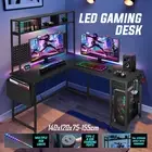 Corner Gaming Desk L Shaped Computer Study Work Table Home Office Workstation