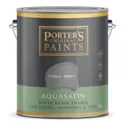 Porter's Paints 4L Shell Grey Aquasatin