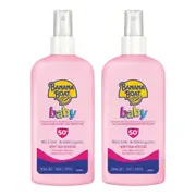 2 x Banana Boat Baby Sunscreen Lotion Spray Mild Gentle UVA/UVB SPF50+ 200ml