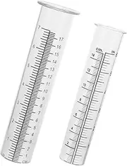 2pcs Rain Glass Lawn Supplies Rain Gauge with Clear Scale Rain Gauge Tools Round Design Rain Gauge Rain Gauge Replacement Rain Gauge Stand Garden Supplies Rain Holder re-usable