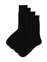 Underworks Mens Cotton Rib Crew 4Pk