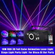 For Disco DJ Bar Party Full Color 3D Animation RGB La/ser Light Stage Light