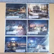 NEW! Terry Redlin Christmas Greeting Cards & Matching Envelopes Set of 6 Sealed
