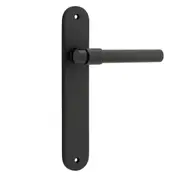 Iver Helsinki Door Lever Handle on Oval Backplate Matt Black