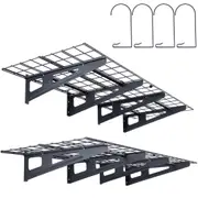 Garage Storage Shelving, 2 Pack, 183 x 61 cm Heavy Duty Garage Shelves Wall Mounted, 454 kg Load Capacity(Total) Garage Storage Rack Floating Shelves, Suitable for Shop, Shed, Garage