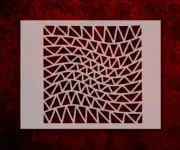 Triangle Illusion Waves Pattern 8.5" x 11" Stencil FAST FREE SHIPPING (640)