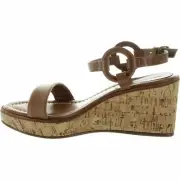 Bernardo women's kennedy wedge sandals - medium Luggage Glove Leather