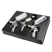 Air Spray Paint Gun Set Sprayguns with Cups, Air Regulator & Maintenance Primer