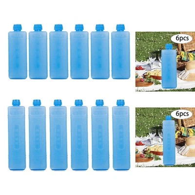 6 Pieces Ice Blocks Ice Brick Packs Ice Boards that Simply Stays Frozen Reusable