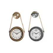 Wall Clock Dkd Home Decor 28.5 x 8 x 50 Cm Crystal Iron Vintage 2 Units