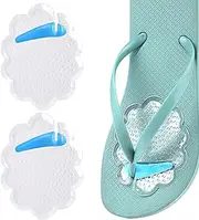 Thong Sandal Toe Cushions – Soft Gel Inserts, Shock Absorption | Breathable Comfort Reusable Transparent Pad for Flops Beach Footwear Daily Use Foot Ideal Women Men Outdoor Activities