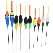 10Pcs Colorful Fishing Carp Floats Bobbers Hooks Freshwater Floating Tackle MU