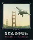 1987 Decorum Poster, German Art Deco Cocktail Shaker, Golden Gate Bridge