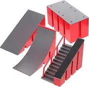GARVALON Finger Skateboard Ramp Obstacle Plastic Skatepark Accessory for Enhanced Play and Coordination for Imaginative Scenarios