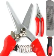 Nosterpop Goat Hoof Trimmers with Mini Hoof Rasp File (8-Inch) - Nail Clippers f