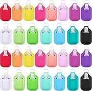 Duufin 60 Pieces Hand Sanitizer Holders Empty Travel Bottles Set, Colorful Patternless