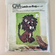 VTG 1979 Columbia-Minerva Latch-a-Rug CANVAS ONLY Leo The Lion 20"x 27" NIP