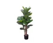 120cm Potted Faux Fiddle Leaf Fig Tree Artificial Plant Flower Green