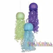 MERMAID WISHES DELUXE JELLYFISH PAPER LANTERNS (3) ~ Birthday Party Supplies