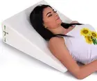 Abco Tech Bed Wedge Pillow, Memory Foam, Neck & Back Pain Relief, 7in, Washable