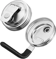 ULTECHNOVO 2Pcs Reusable Stainless Steel Mason Jar Lids Leak Airtight Covers for Regular Wide Mouth Jars for Canning Fermenting Drinking Stylish Design