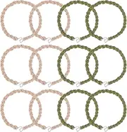 [Molain] 12 Pieces Military Elastic Boot Straps Shoelace Boot Blousers Military Leg Straps Blousing Garters with Metal Hooks