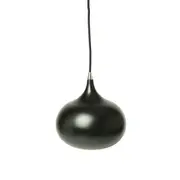 Mini Kirby Inverted Bowl Metal Pendant Light Lamp - Black.