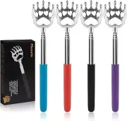 (4-Pack) Portable Extendable Telescopic Bear Claws Metal Back Scratchers/Hand