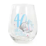 Stemless Wine Glass 40th