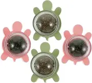 VERDANVERSE 4pcs Catnip Balls for Cats Edible Rotating for Indoor Cats Interactive Catnip Balls for Teeth Cleaning Fresh Breath Fun for Healthy Activity