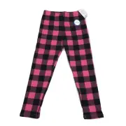 Carter Kids Girls Pink/Black Plaid Cozy Pants Softly Lined 4T 5T