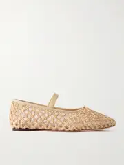[Loeffler Randall] Loeffler Randall - Leonie Woven Raffia Ballet Flats - Beige - US10 US 10 Neutrals