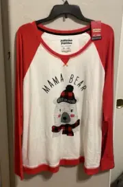 Mama Bear Pajama Top 25” P2P 28” Length Soft Stretchy XXL Cuddl Duds Orig $27