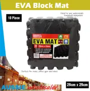 10pc Soft EVA Black Mat Foam Gym Flooring Floor Mat Yoga Puzzle Baby Kids Play