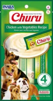 Churu Sticks by INABA Dog Treat - Chicken Vegetables Flavour 4 x 14g Soft