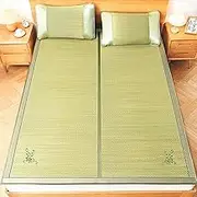 Snaweo Sum mer Rattan Cooling mat, Natural Rattan Cooling, Home Quick Cooling Textile Rattan Mat, Mattress Topper Twin Queen Cool Mat for Living Bedroom Floor(150x200cm/59x79in)