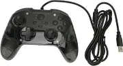 KOSDFOGE Wired Game Controller Dual Vibration RGB Transparent Shell Gamepad Joystick for Xbox PC(Black)