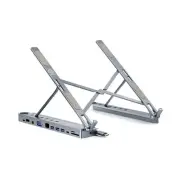 USB C Laptop Docking Station Stand, Traveling Laptop Stand, 12 in 1 USB C HUB...