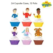 Licensed The Wiggles Birthday Party 24 Cupcake WrapperCases12 Picks Kit Toppers