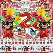 Bunny Party Tableware, Birthday Party Set, Party Decoration, Party Tableware Set, for Children's Birthday Theme, Birthday Party Decorations, Party Tableware, Paper Plates, Plates, Napkins, Banner